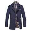 Осень и зима Среднего и длинного воротника-шарфа шерстяное пальто Повседневное шерстяное пальто с воротником-лацканом Шерстяной тренчкот для мужчин