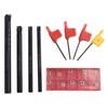 4Pcs Lathe Boring Bar Turning Tool Set S07K/S08K/S10K/S12M-SCLCR06 & T8 Wrenches
