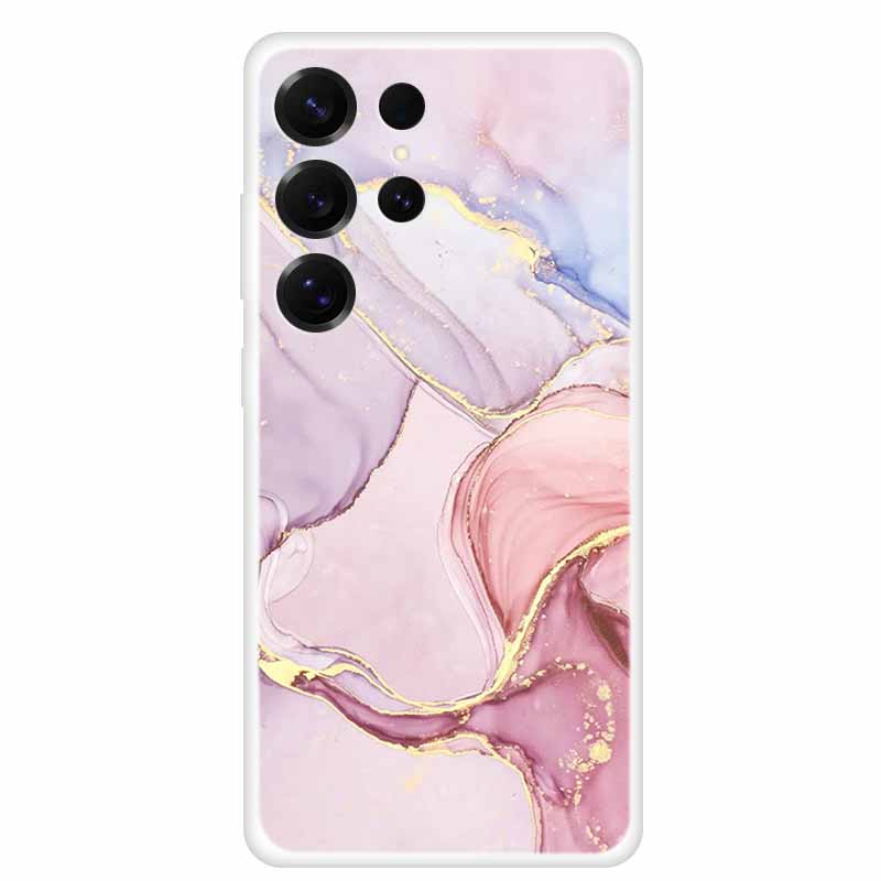 For Samsung Galaxy S26 Ultra Clear Funda Soft TPU Silicone Phone Case S 26 Ultra Cover Transparent Bumper Fashion Flower Lovely