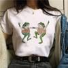 Leisure Academy Style Cartoon Frog T-shirt Spring Summer Leisure Large Women's T-shirt Ulzzang Harajuku Fashion Versatile Short