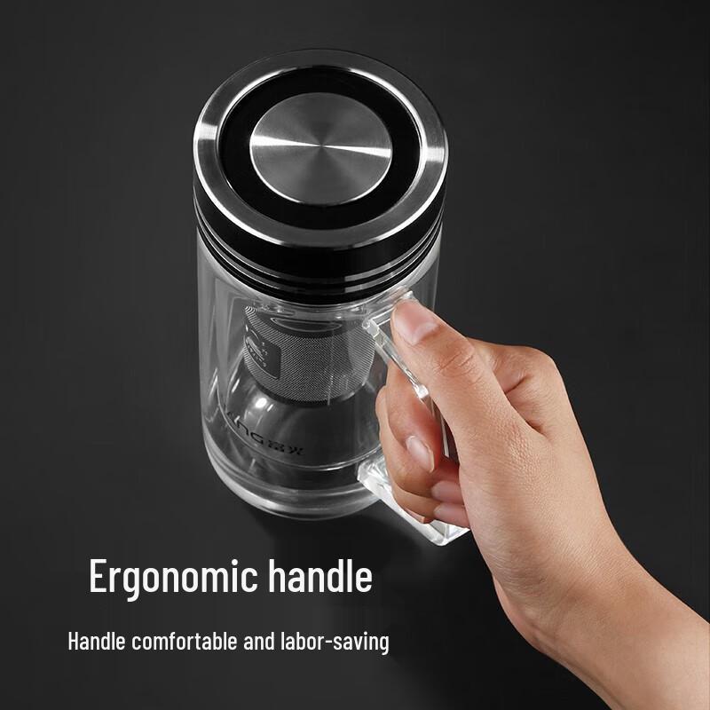 Fuguang G2035 Double Wall Glass Tea Infuser Bottle