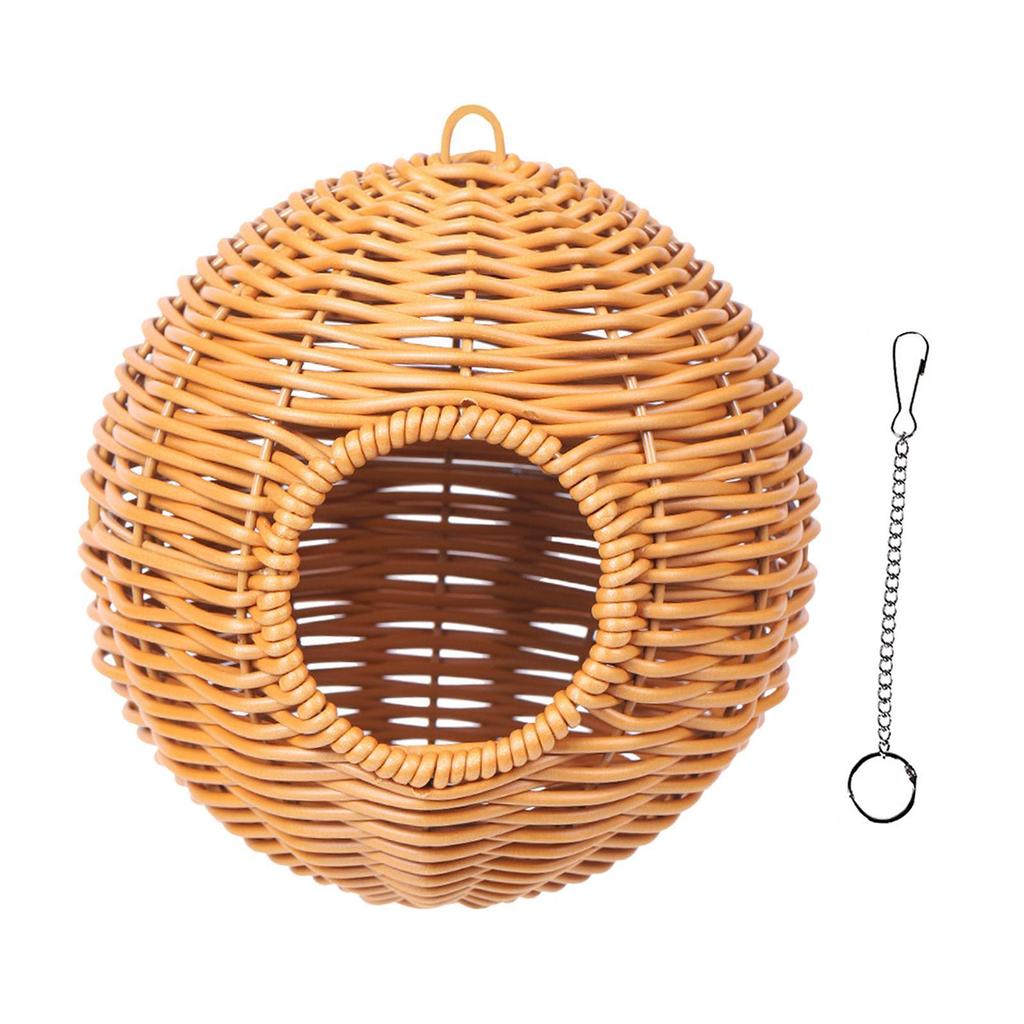 Bird Hammock Nest,Hanging Bed,Bird Supplies Hideout,Woven Nest House,Stand Perch for Parrot