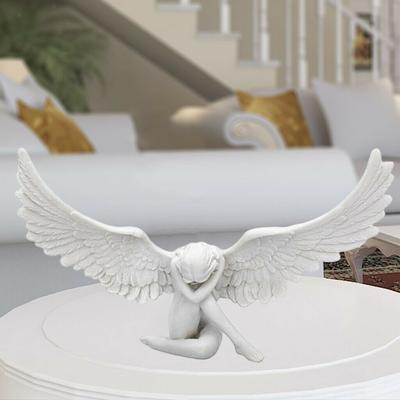 Ретро фигурки крыльев ангела, 3D скульптура, искусство для декора рабочего стола дома и отеля