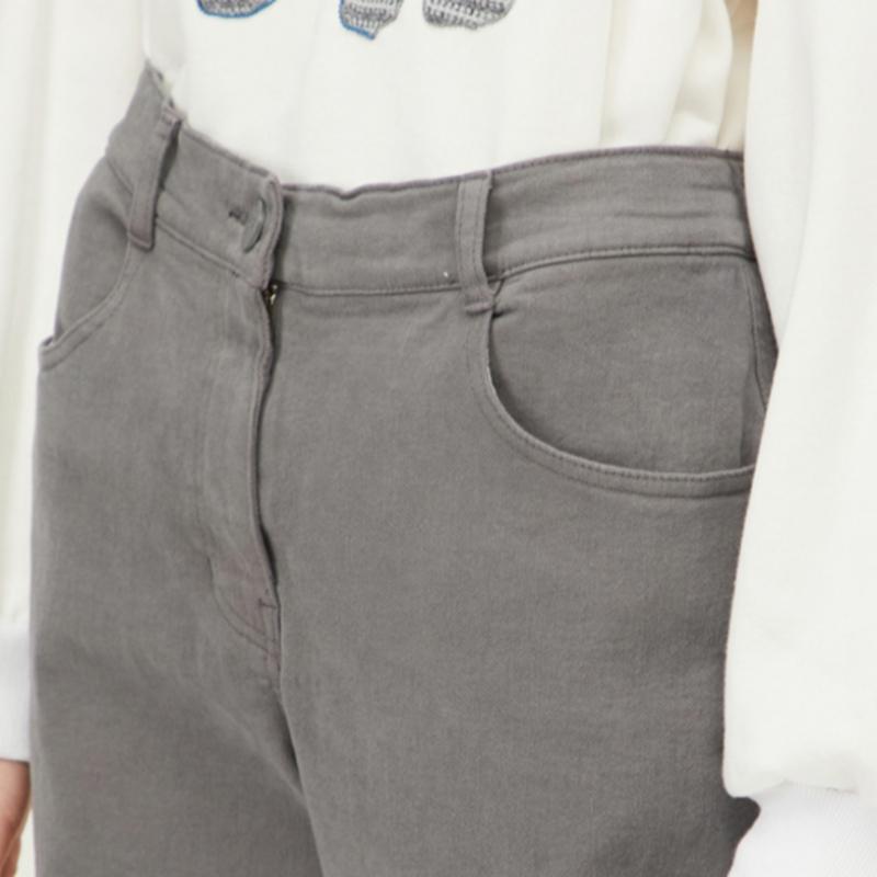 Benetton Benetton Back Banding Dying Brushed Slim Baggy Pants Badpb3361 Gr