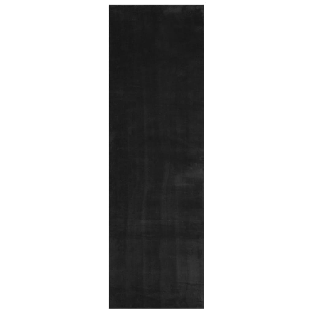 Vidaxl Dywan Huarte Z Krótkim Włosiem, Czarny, 80X250 Cm