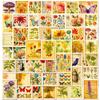 50 Yellowing Art Stickers New Product Retro Years and Leisure Time Creative Hand Account DIY Material Decoration