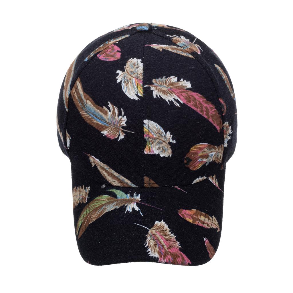 Бейсболка с принтом перьев для улицы, шляпа от солнца