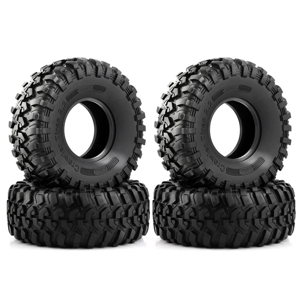 4PCS 1.9Inch Remote Control Crawler Tires 130mm Tyre Replacement for D90 D110 AXIAL SCX10 II III CAPRA TRAX 4 TRAX 6 1