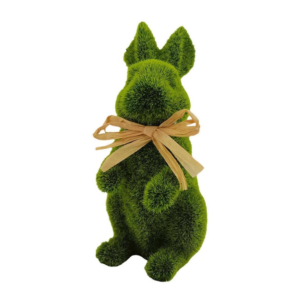 Green Bunny Rabbit Indoor Easter Decoration Party Patio Flocked Easter Bunny