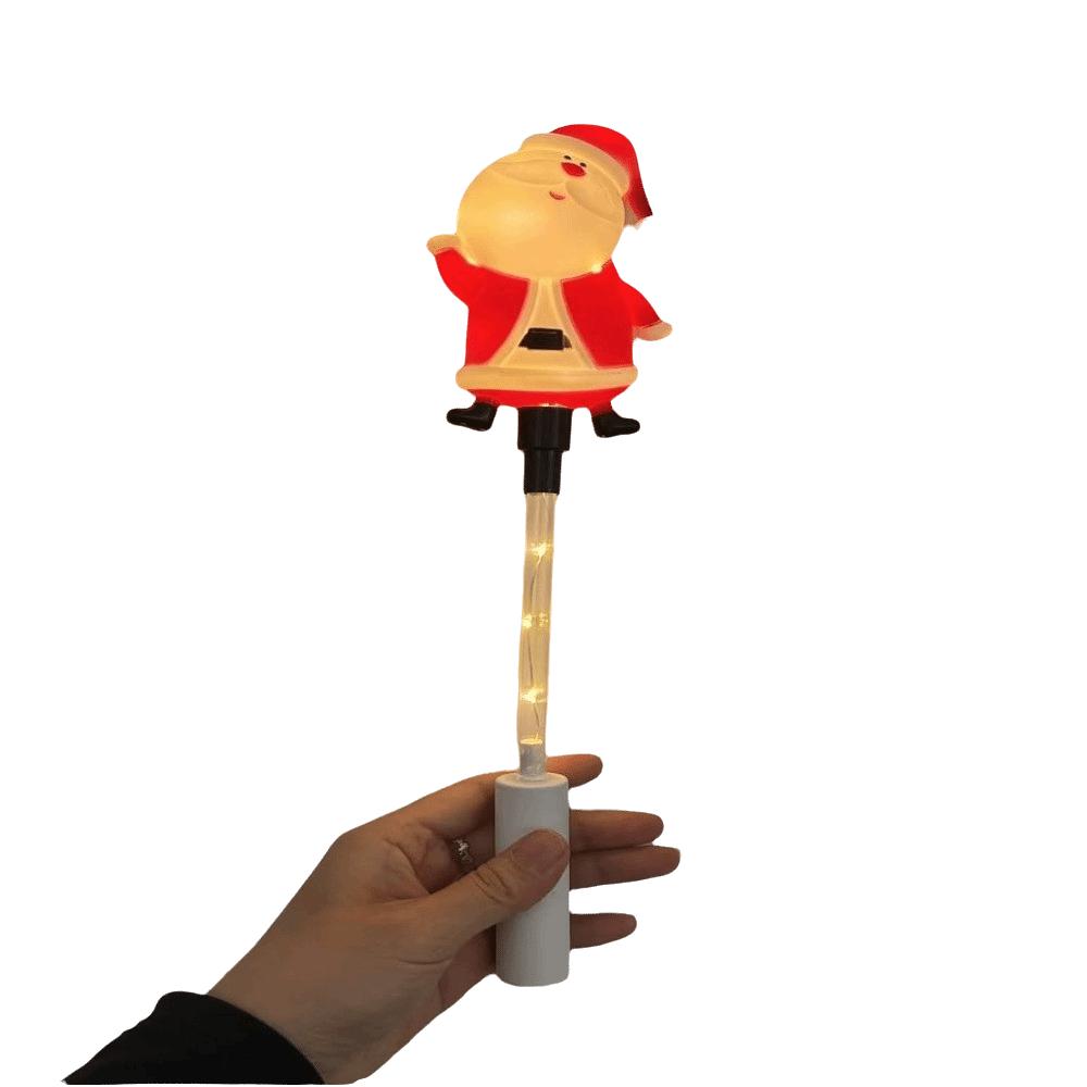 Santa Claus Handheld Glow Stick Tree Christmas Decoration Lights Light Up Wand Outdoor Party
