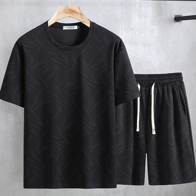 Плюс размер 4XL-11XL свободная футболка летние шорты комплекты винтажная одежда мужской комплект из 2 предметов