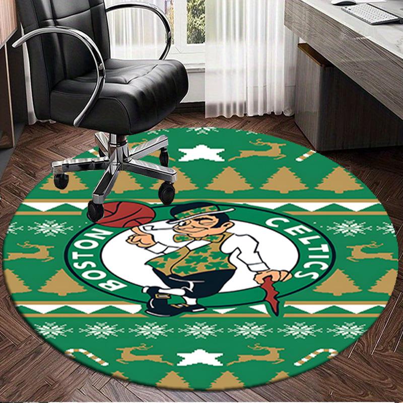 Celtics Logo Round mat, Anti-slip Circle Carpet Chair rug For livingroom,Bedroom, doormat home decor Gift Christmas Gifts