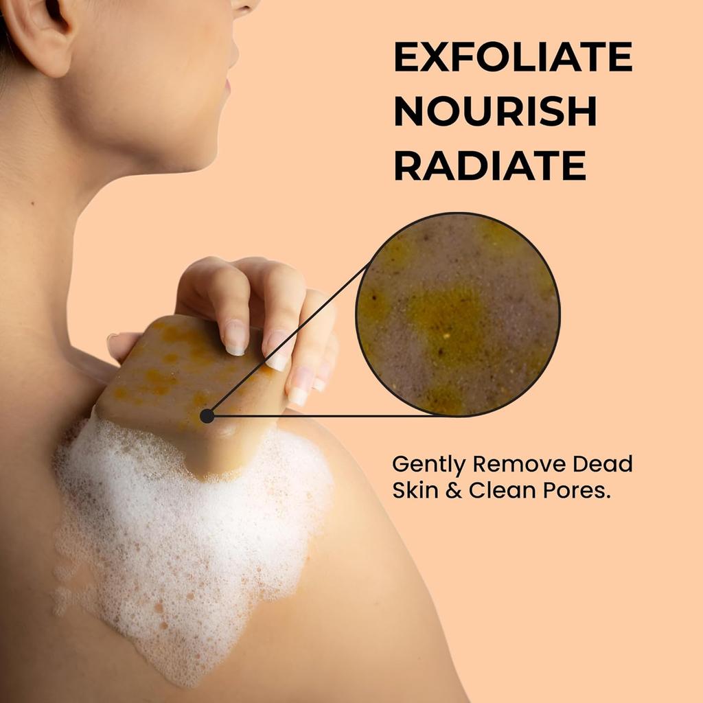 Ghar Soaps Sandalwood & Saffron Handmade Bath Soap 100 Gms Pack Of 2 For Glowing Bright Skin