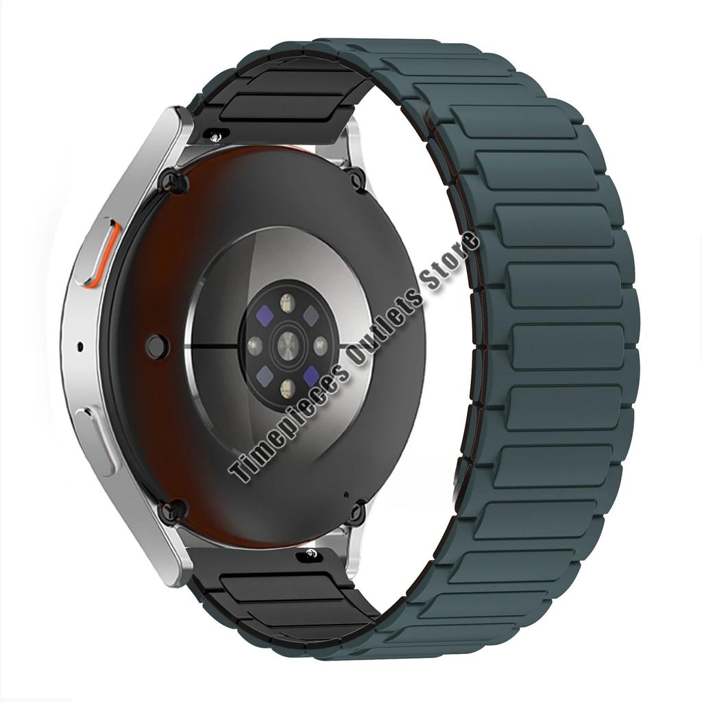 20MM 22MM Magnetic Silicone Strap for Samsung Galaxy Watch 7 FE 6 5 4 40/44mm Classic 5Pro Band for Huawei Watch 5 GT5 Pro 46MM