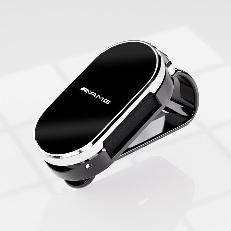 Car Glasses Storage Clip Holder Sun Visor Sunglasses Clamp Hubcap For Mercedes Benz AMG GLE GLC CLA GLK W206 W204 W205 W211 W203 DQRST1