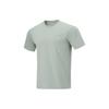 Li Ning Cooling Tea T Quick Dry Casual Round Neck Pullover Reflective Short Sleeve T-Shirt Men Tops Mist-Green ATSU641-2