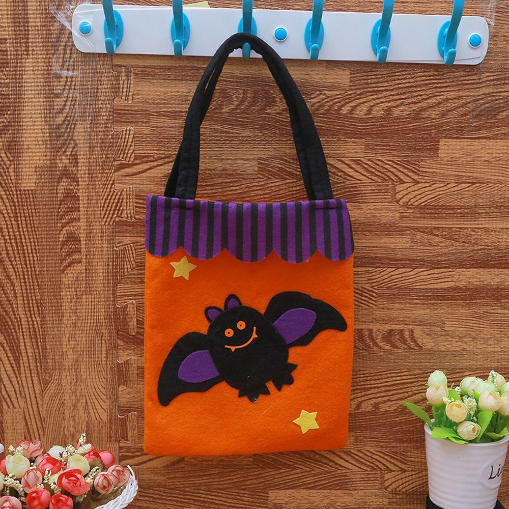 Halloween Decoration Props Trick Or Treat Non-woven Bag Gift Pouch Tote Bag Halloween Candy Bag