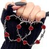 Готические Сердечки из Сетки Серьги - Женские Панк Модные Украшения