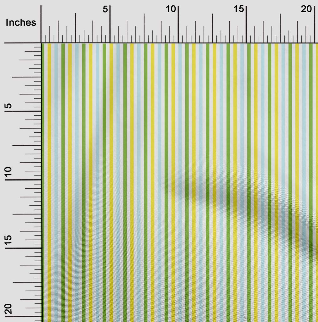 oneOone Cotton Flex Brown Fabric Stripe Diy Clothing Quilting Fabric Print Fabric By Yard 40 Inch