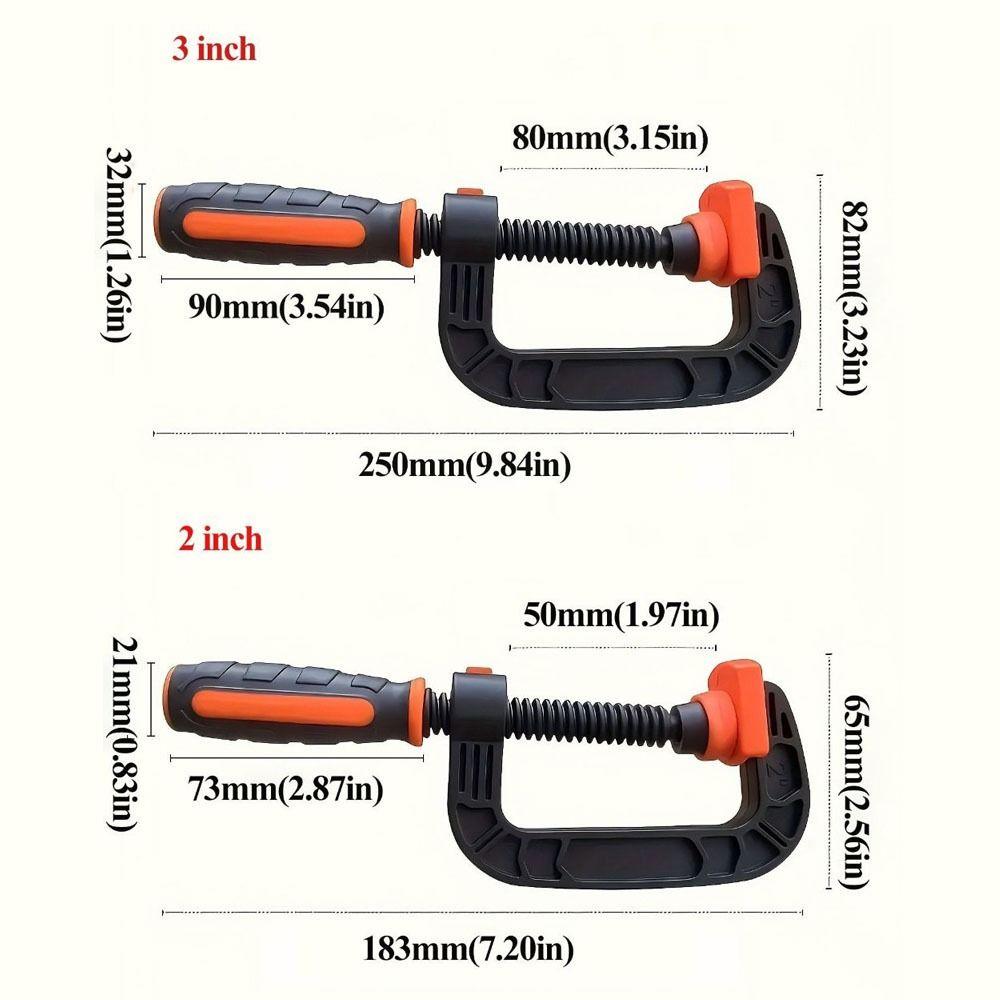 Легкая конструкция Деревообрабатывающий зажим Мощная сила зажима C-образный зажим Пружинные зажимы Металлические мастерские