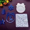 Рождественское украшение силиконовая форма для самостоятельной изготовления елочной подвески бант круг снежинка домик лося гипсовая форма подарок ручной работы