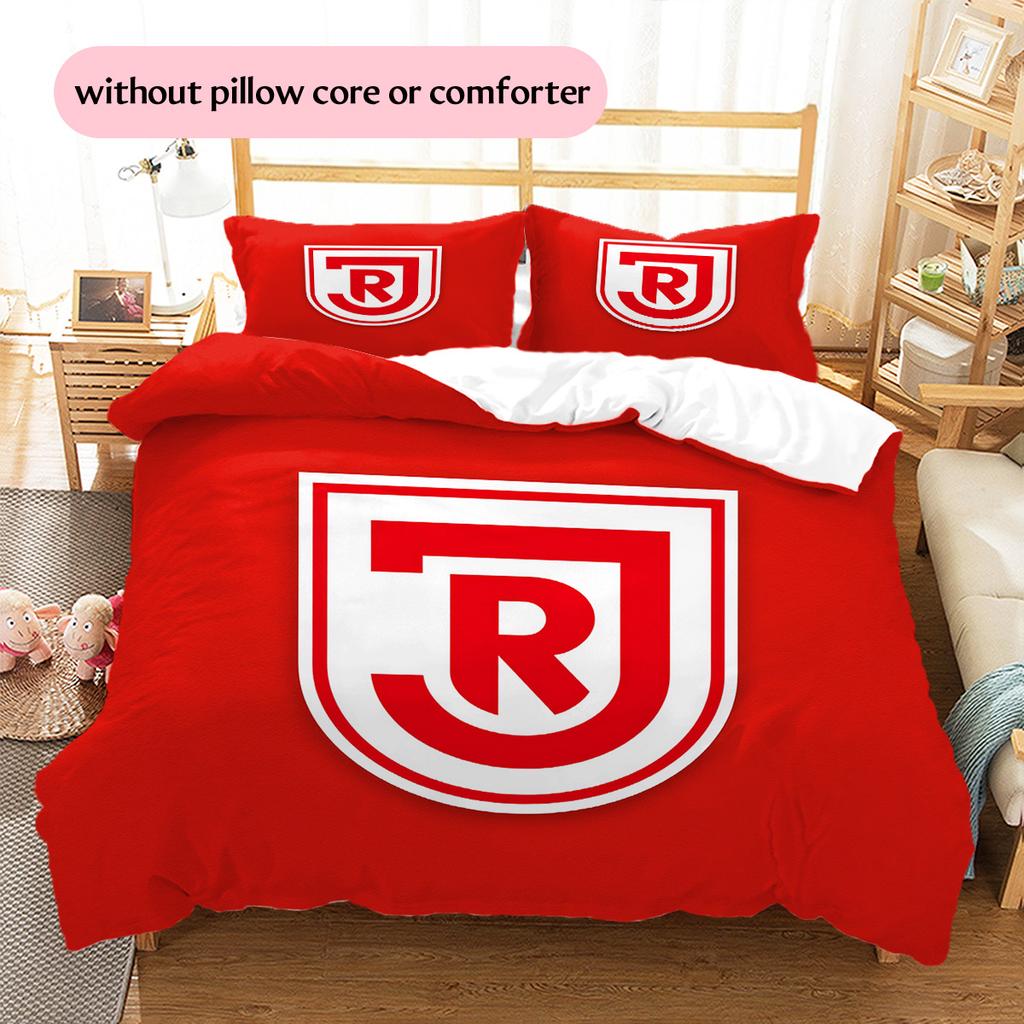 SSV Jahn Regensburg Pattern Bedding Quilt Set Home Decoration Gift (1 * duvet cover + 2 * pillowcase without core)