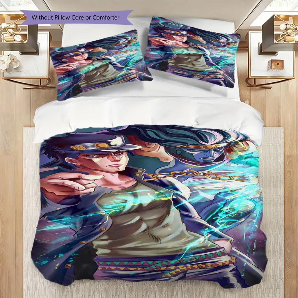 Jojos Bizarre Adventure Diamond Unbreakable Bedding (1 * duvet cover + 2 * pillowcase, without core) 2D Flat Christmas birthday gift