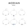 Серебряный браслет Modian S925 с бриллиантом «Дьявольский глаз» для женщин - Легкая роскошь в европейско-американском стиле.