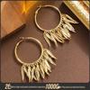 Exaggerated Personality Metal Leaf Tassel Earrings - Versatile Silver Needle for Women
