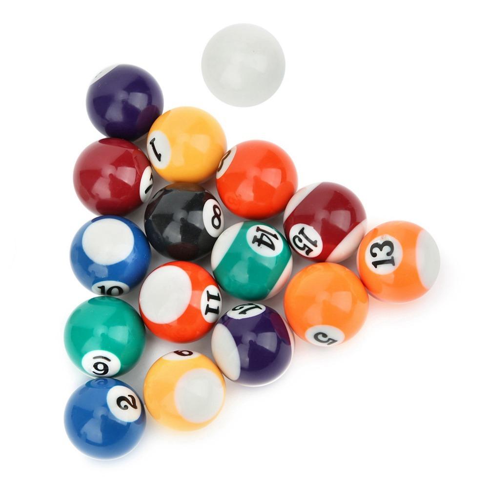 Resin Billiard Balls Color Coded Mini Billiard Balls Set Portable Pool Balls Set Home Practice