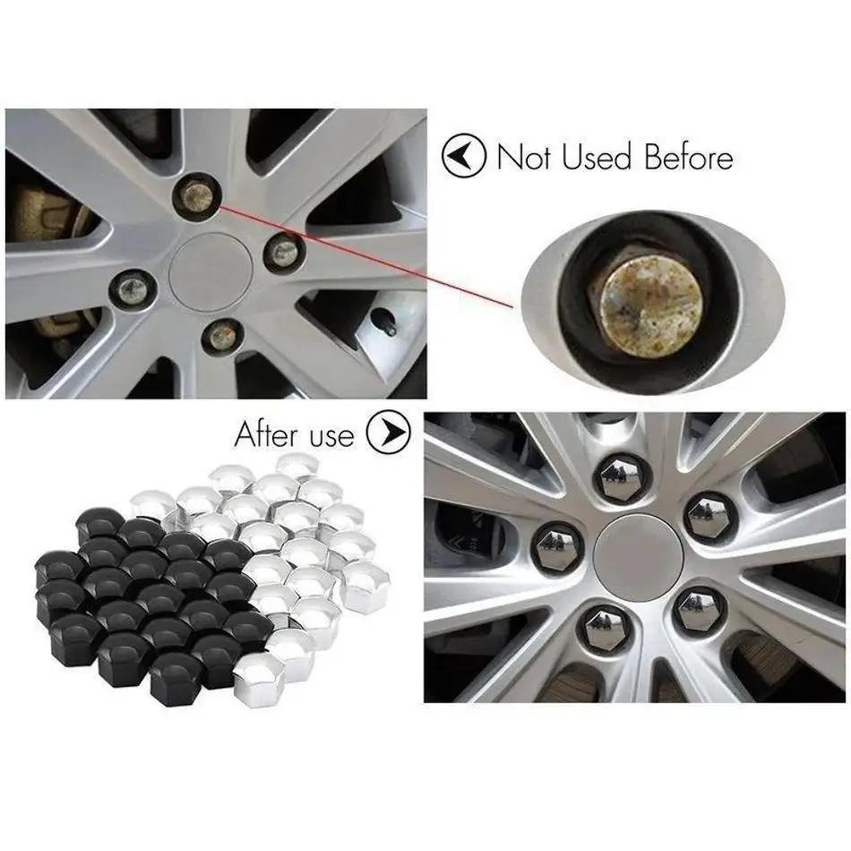 New 20 Pcs Screw Cover Anti-rust Bolt Rims Exterior Decoration Suitable Car Wheel Nut Caps Decorative