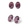 Серьги-кольца Oval Crystal Amethyst Женские Oval