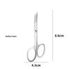 Round-Head Eyebrow & Nose Hair Trimming Scissors for Makeup, Beard, and Embroidery, Pointed Tip for Precision Beauty.