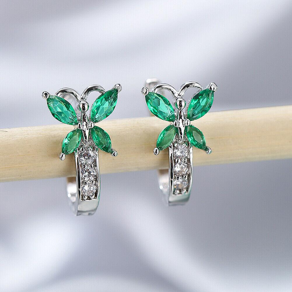 Серьги с кристаллами циркония огранки «маркиз» в форме бабочки Подарки Ювелирные изделия AVE