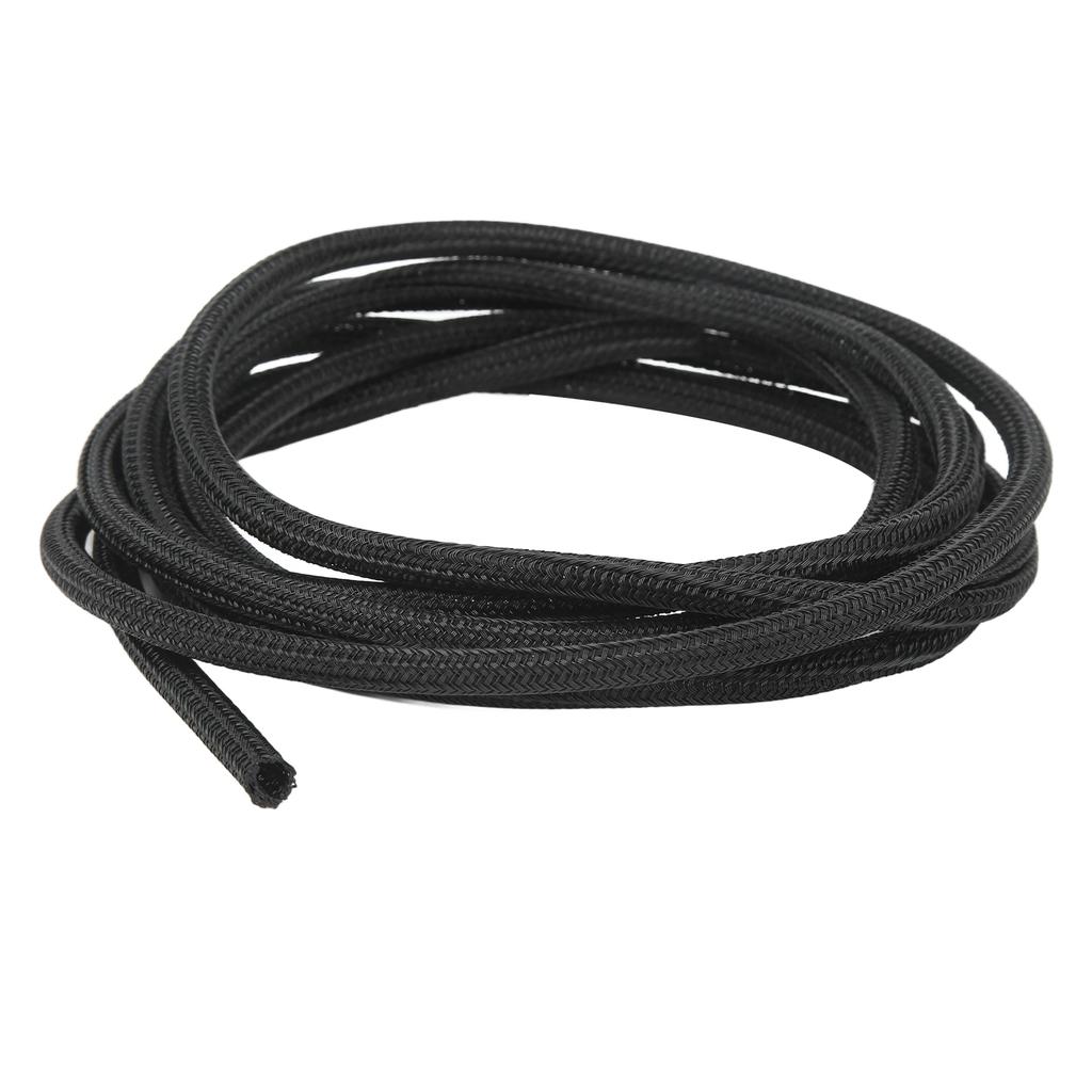 5mm 0.2in Black Cord Protector Self Wrapping Wire Loom High Temperature Resistant Cable Sleeve for RV Boat 3meter 10ft