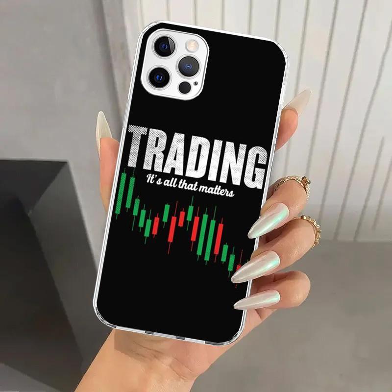 Trade Investment Forex Stock Market Phone Case for Iphone 17 Air 16 15 Plus 14 13 Mini 12 11 Pro Max 16E 7 8 SE 2020 Soft Funda