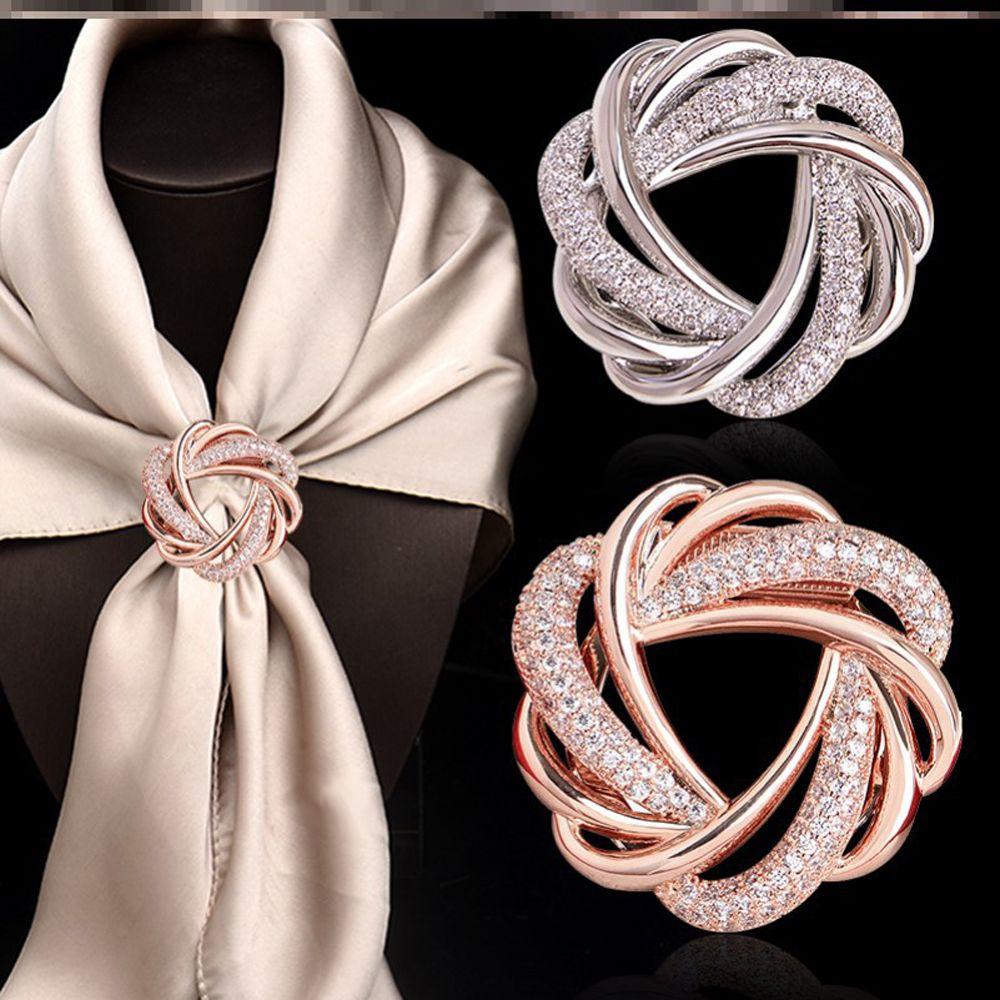 Rhinestone Pearl Fashion Jewelry Scarf Ring Women Scarf Buckle Shawl Clip Korean Style Brooch Pins