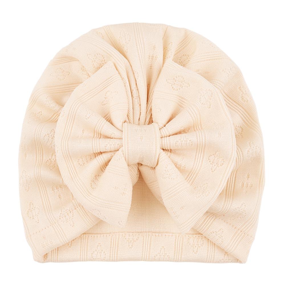Breathable Newborn Head Wraps Knitted Soft Infant Cap Cute Baby Turban Hat Daily Wear
