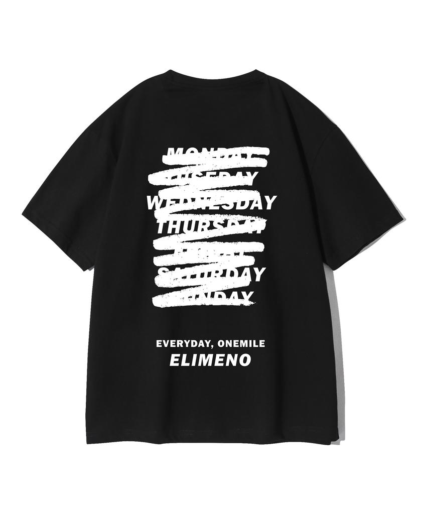 ELIMENO El Не всегда оверсайз футболка с коротким рукавом Черная