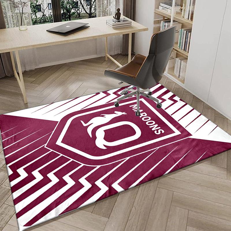 Australia Maroons Rugby Team Emblem Area Rug Office rug, Chair Rug, Decor Carpet Livingroom bedroom Mat, Large Size Fan gifts Christmas gifts