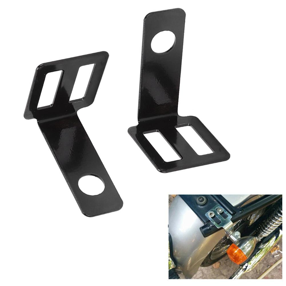 Universal Metal Motorcycle Rear Turn Signal Light Mounting Bracket Lamp Holder (black)