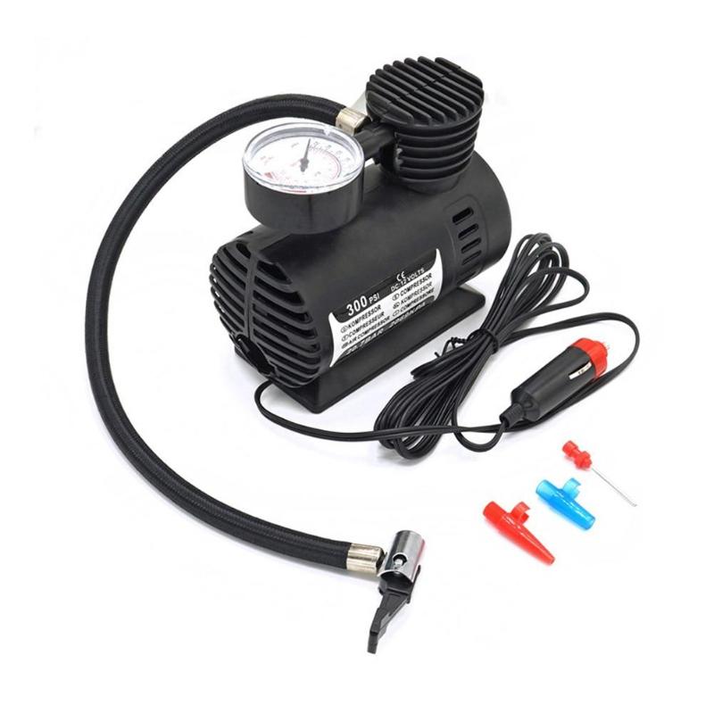 1pcs Tire Inflator, Portable Air Compressor, Tire Air Pump, for Car Motorcycle Bike, Tire Inflator with Pressure Gauge