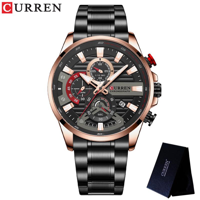 CURREN WristWatch Waterproof Chronograph Men Watch Military Top Brand Luxury Classic Stainless Steel Sport Army Male Clock 8415