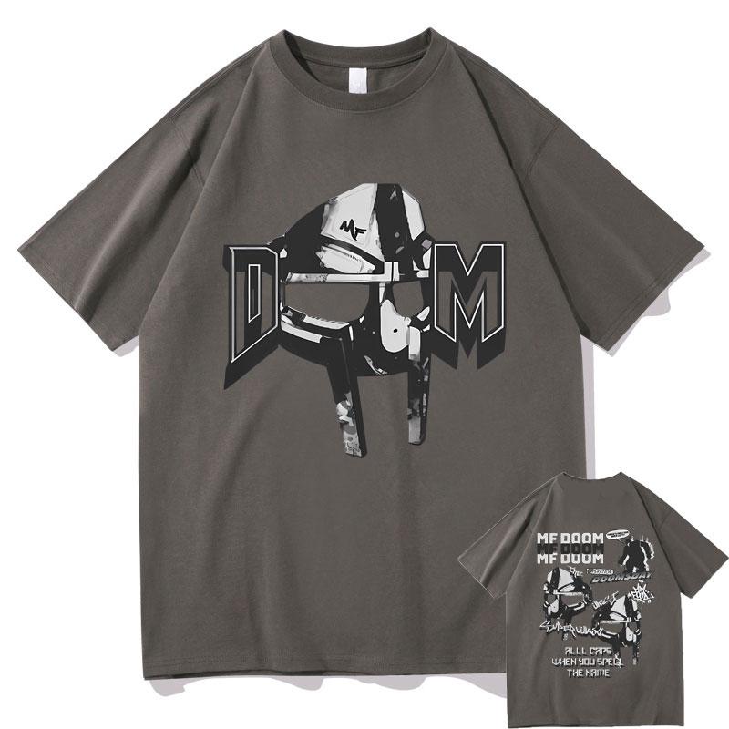 Rapper Mf Doom Doomsday Graphic Print Tshirt Men Women Hip Hop Casual Oversized Tops Tees Male Cotton Short Sleeve Mens T Shirt
