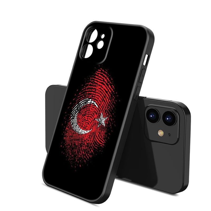 Turkey Turkish Flag Black Silicone Phone Case For Apple iPhone 12 13 Mini 11 14 15 Pro Max 7 8 Plus X XR XS SE 2020 2022