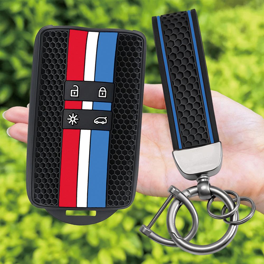 Keychain Key Case Cover For Renault Clio 4 5 Austral Arkana Captur Megane Zoe Koleos Kadjar Dacia Duster Sandero Jogger Logan
