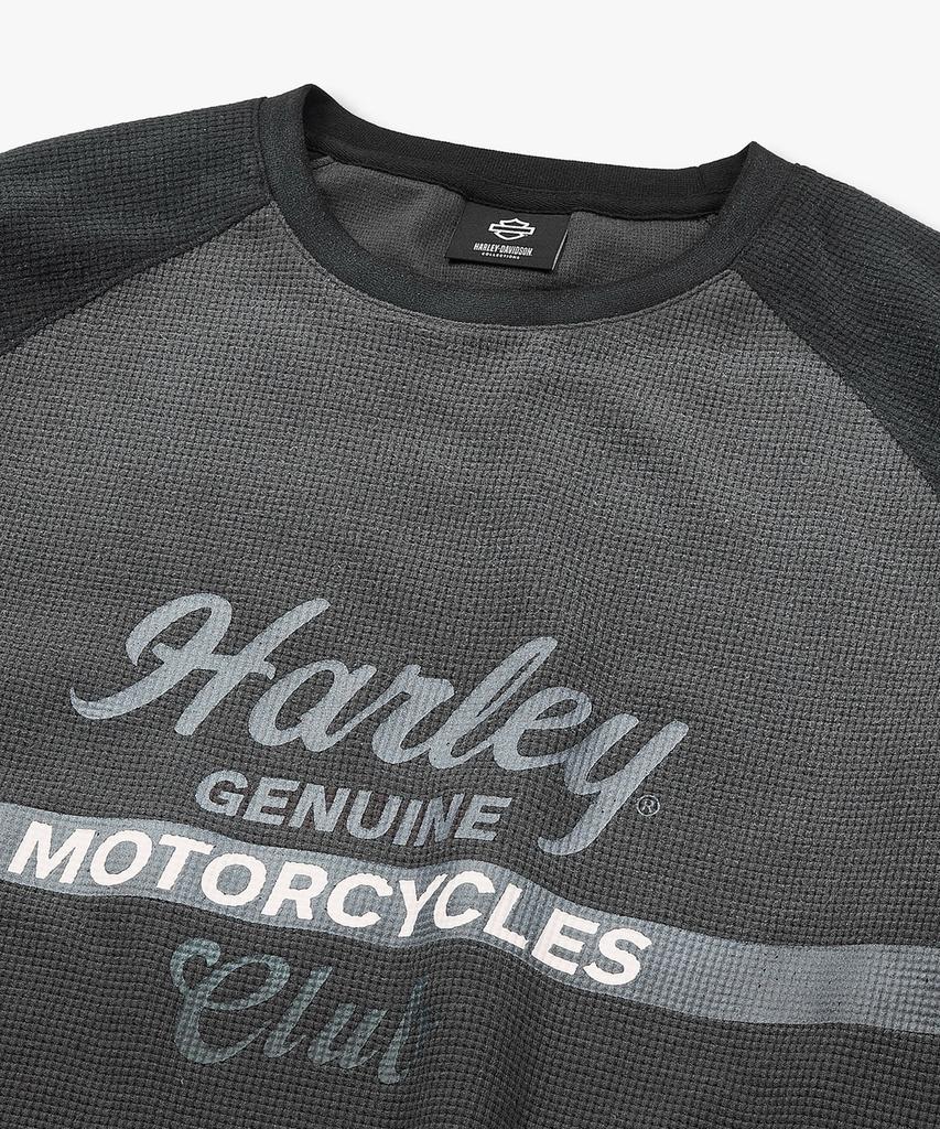 КОЛЛЕКЦИИ HARLEY-DAVIDSON® [Bv] Футболка-реглан с эффектом выстиранности _Темно-серый Hh16111004