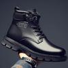 Martin Boots Men's Autumn and Winter Men's Shoes 2 New Men's Velvet Boots High-top Shoes Versatile Casual Leather Shoes