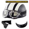 Adult Helmets Motorcycle Retro Half Cruise Helmet Motorcycle Scooter Helmet Goggles For Harley Vintage GERMAN Motorcycle