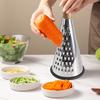 Stainless Steel Cone Cheese Grater with Wood Handle 3 Sided Vegetable